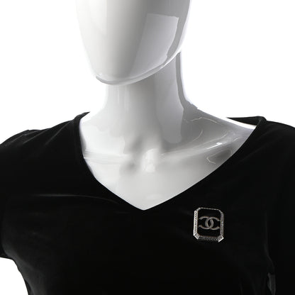 Chanel Crystal CC Brooch Silver 2 of 5
