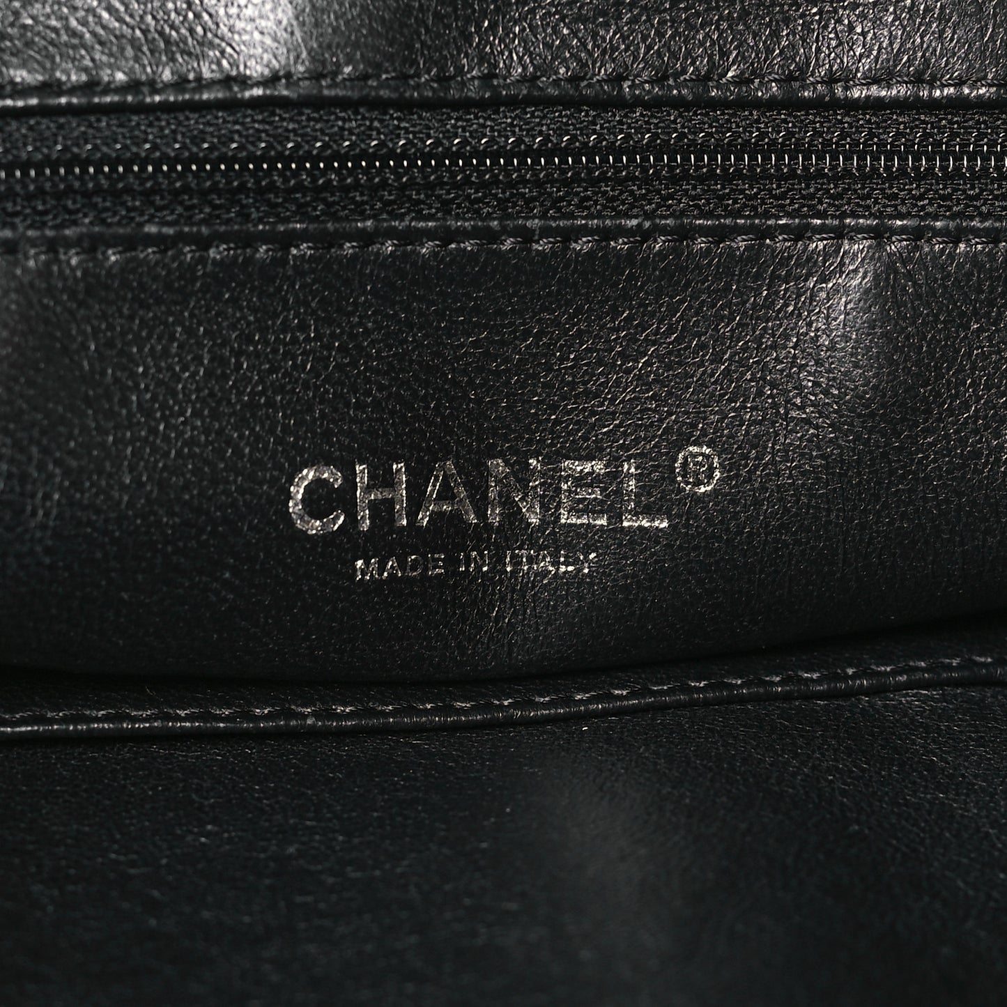 Calfskin Modern Chain Rhodoid Hobo Black