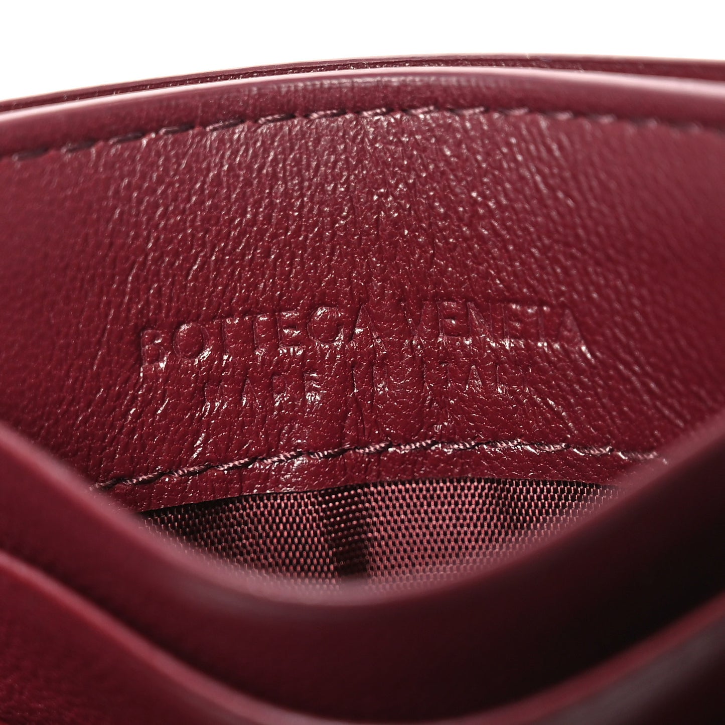 Nappa Intrecciato Card Holder Barolo