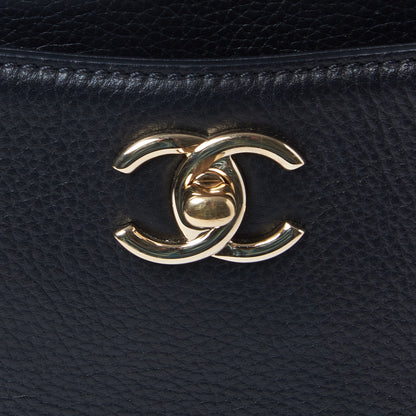 Chanel Grained Calfskin Medium Bi-Color Neo Executive Shopper Tote Black Beige 7 of 9