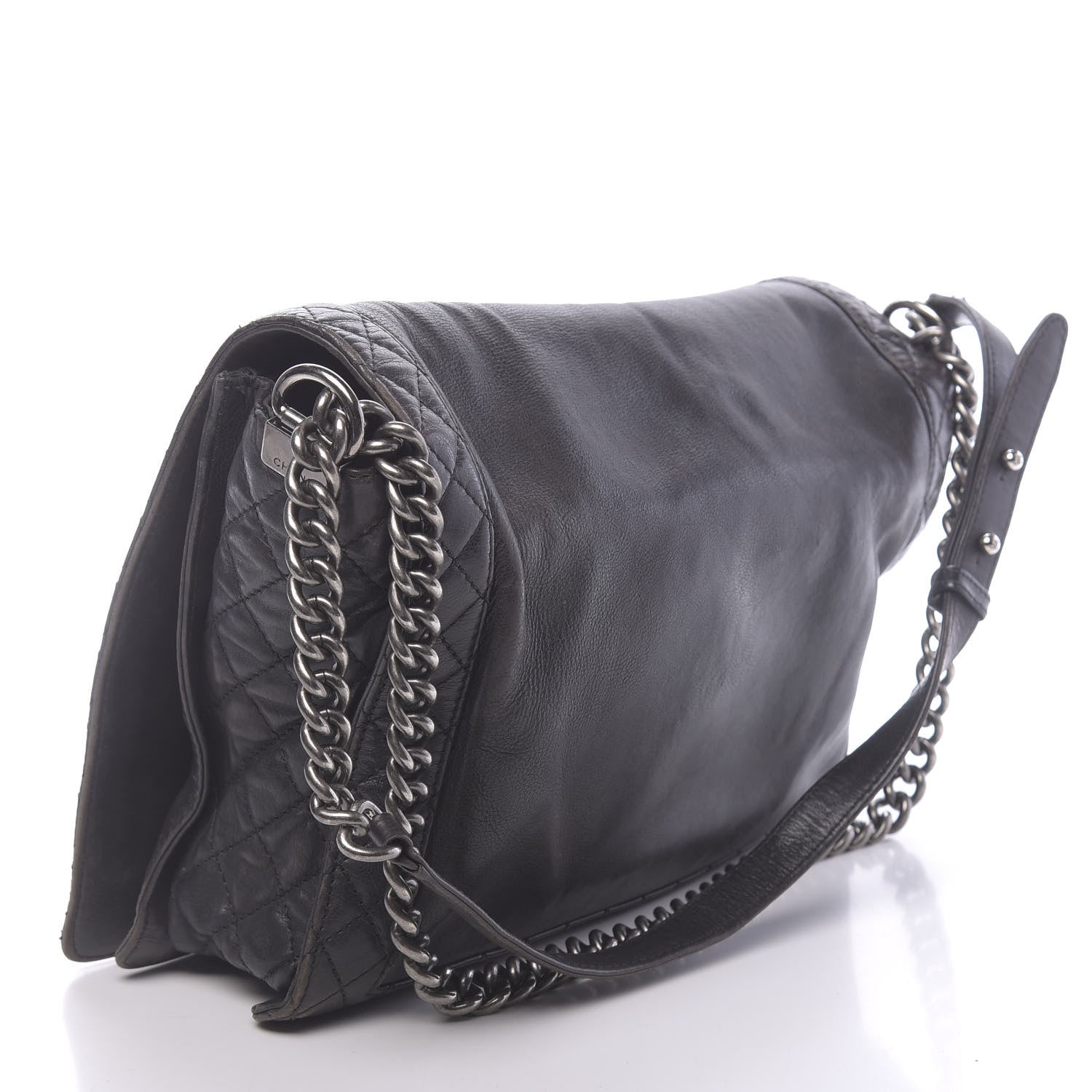 Chanel Calfskin Large Boy Reverso Flap Black 3 of 14
