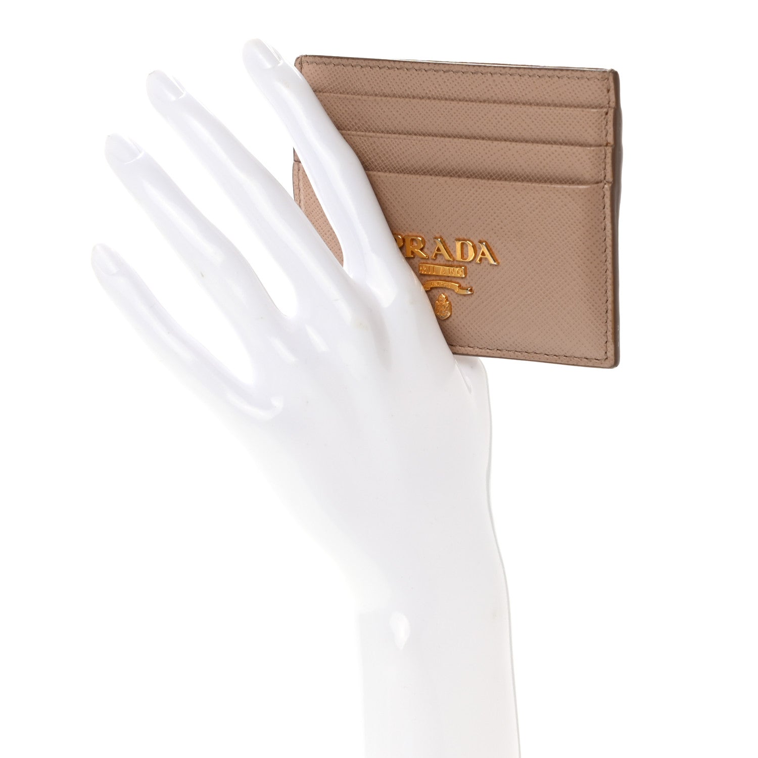Prada Saffiano Metal Card Holder Cammeo 2 of 8