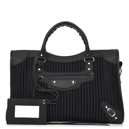 Balenciaga Ribbed Neoprene Classic Silver Hardware City Black 1 of 12