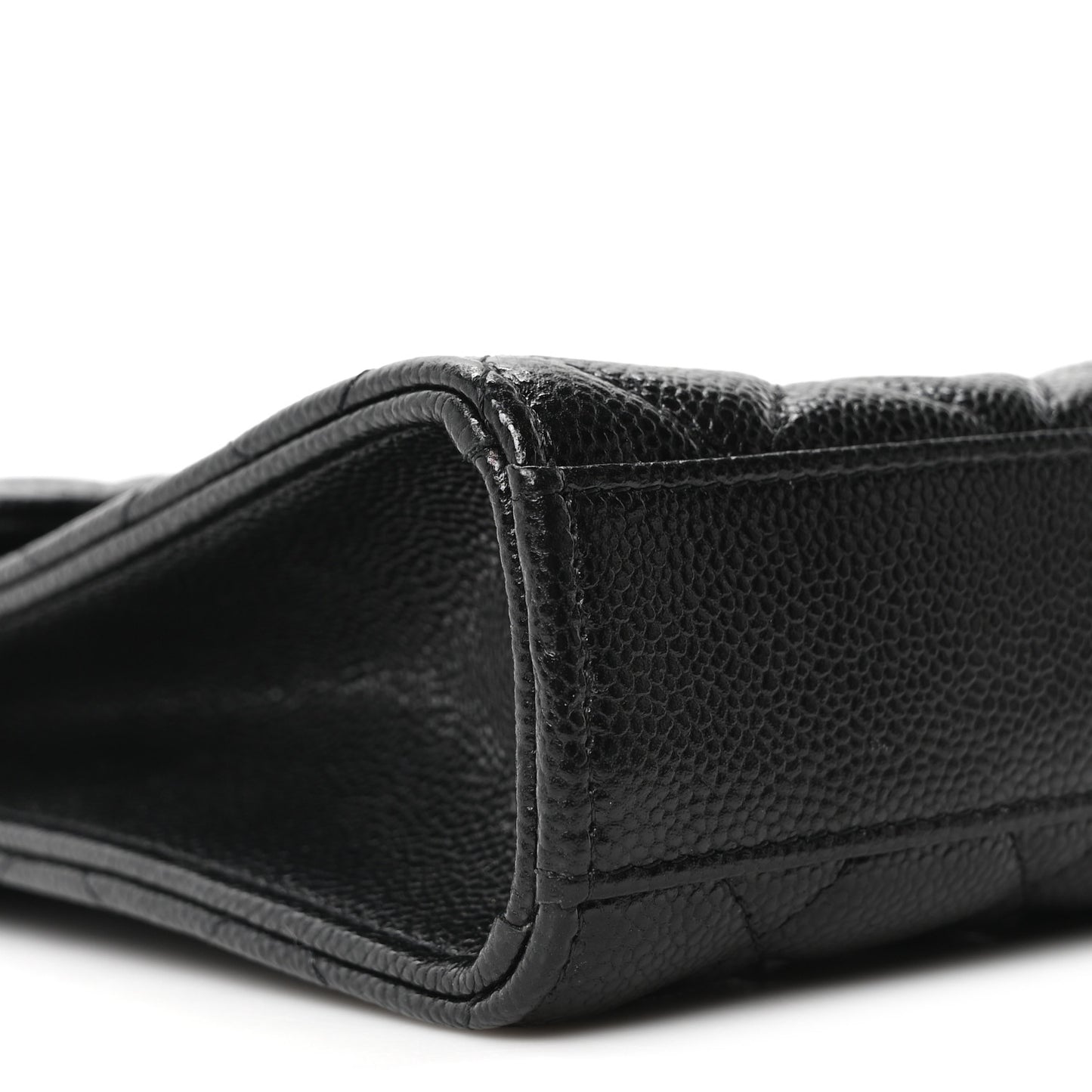 Caviar Quilted Classic Phone Holder Black