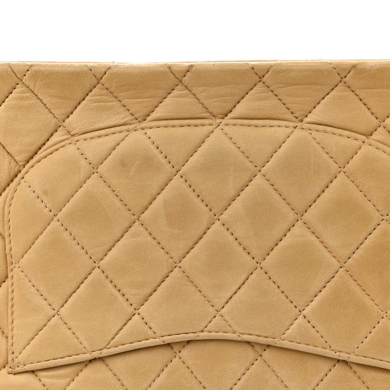 Chanel Lambskin Quilted Medium Double Flap Beige 14 of 14