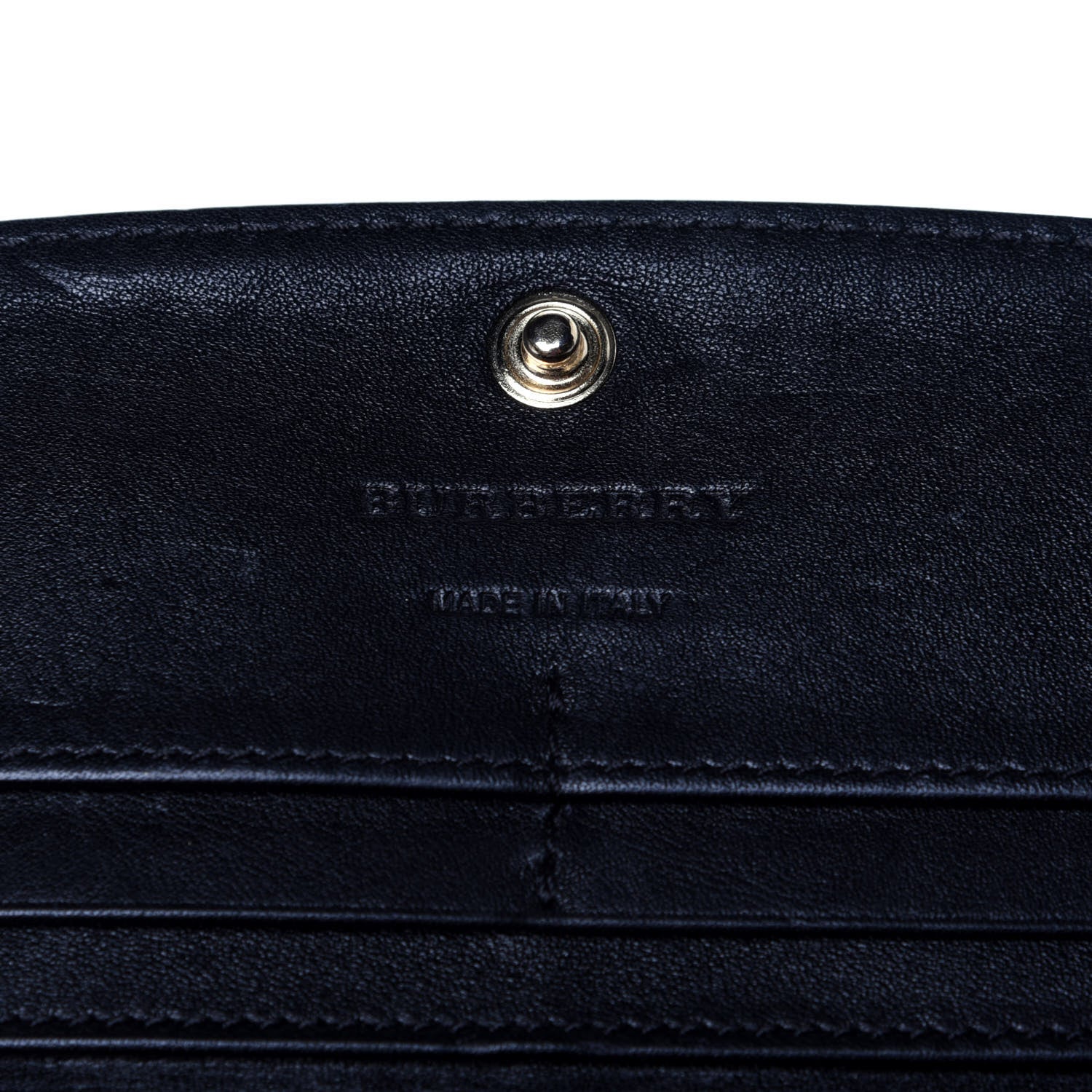 Burberry Calfskin Horseferry Check Porter Continental Wallet Black 6 of 12