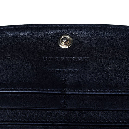 Burberry Calfskin Horseferry Check Porter Continental Wallet Black 6 of 12