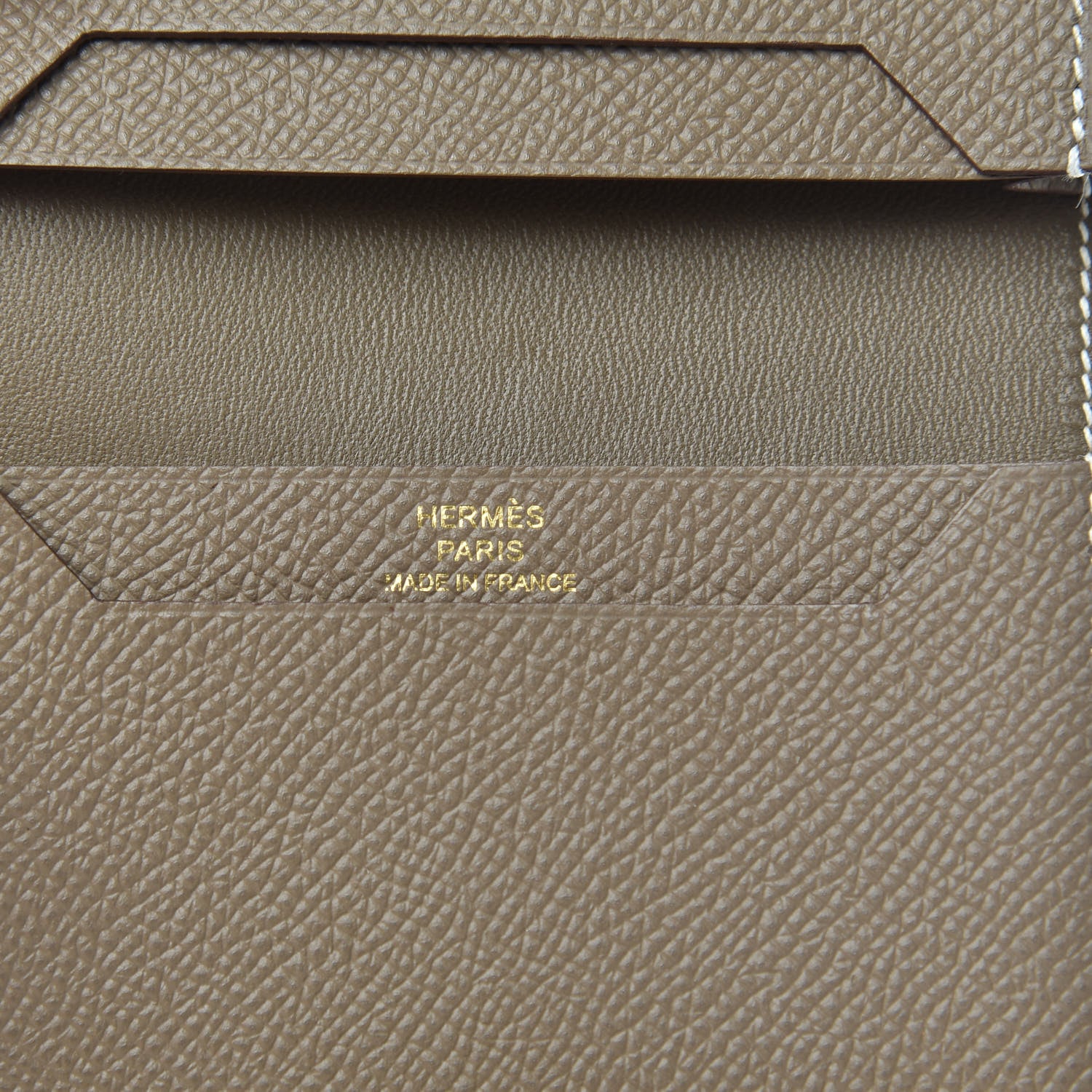 Hermes Epsom Bearn Card Holder Wallet Etoupe 6 of 7