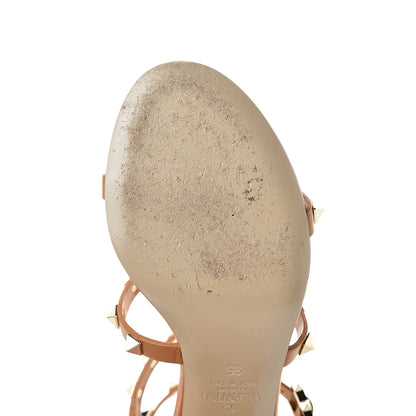 Valentino Garavani Calfskin Rockstud 60mm City Sandals 35 Light Cuir 8 of 9