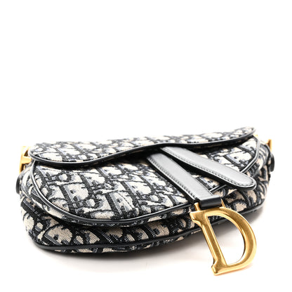 Christian Dior Oblique Mini Saddle Bag Blue 4 of 10