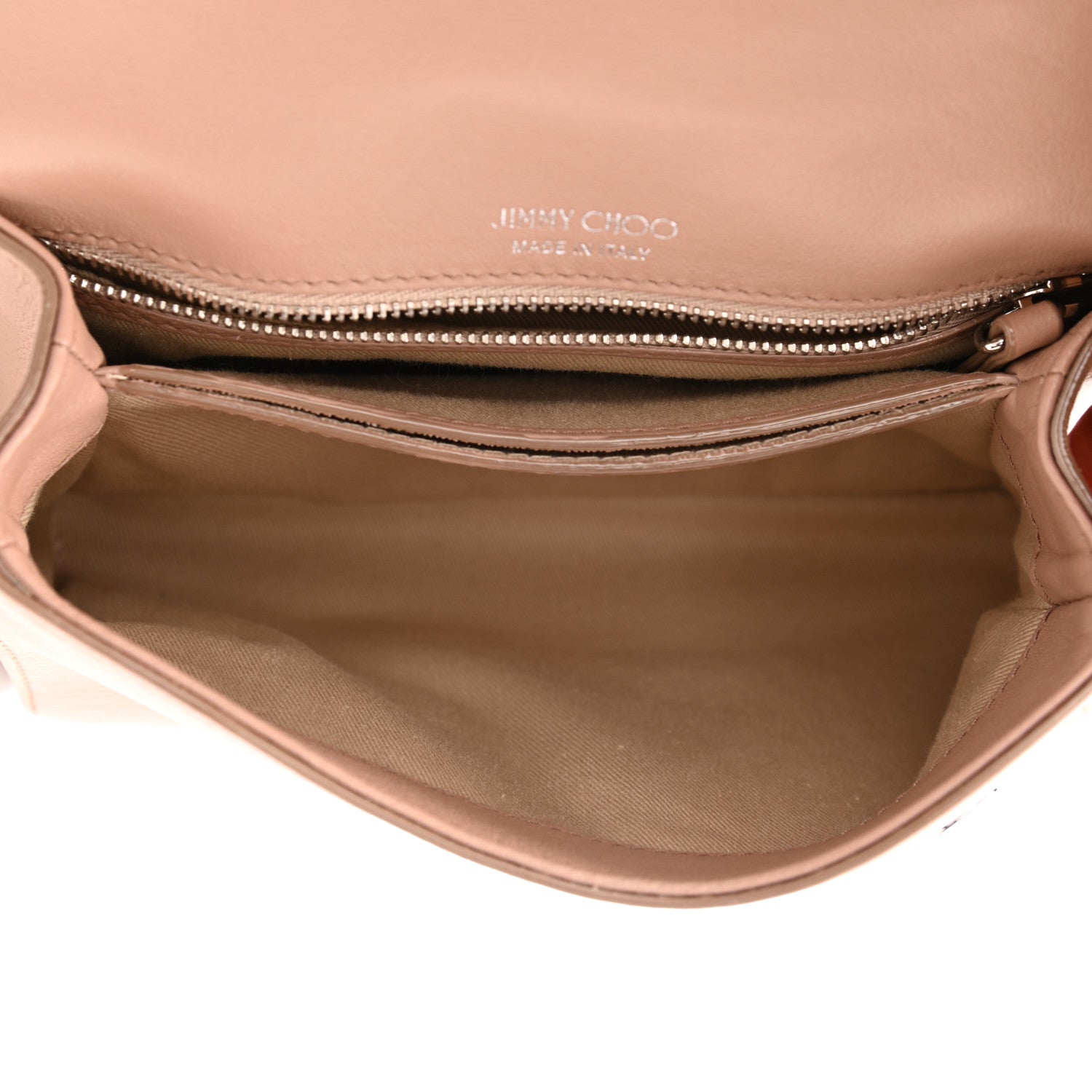 Jimmy Choo Calfskin Crystal Medium Cheri Top Handle Bag Powder Pink 9 of 17