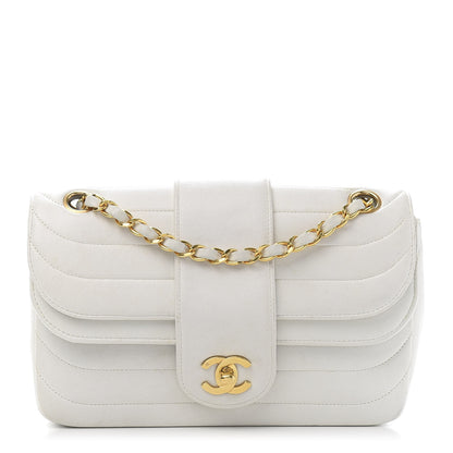 Chanel Lambskin Horizontal Quilted Small Double Flap White 1 of 13