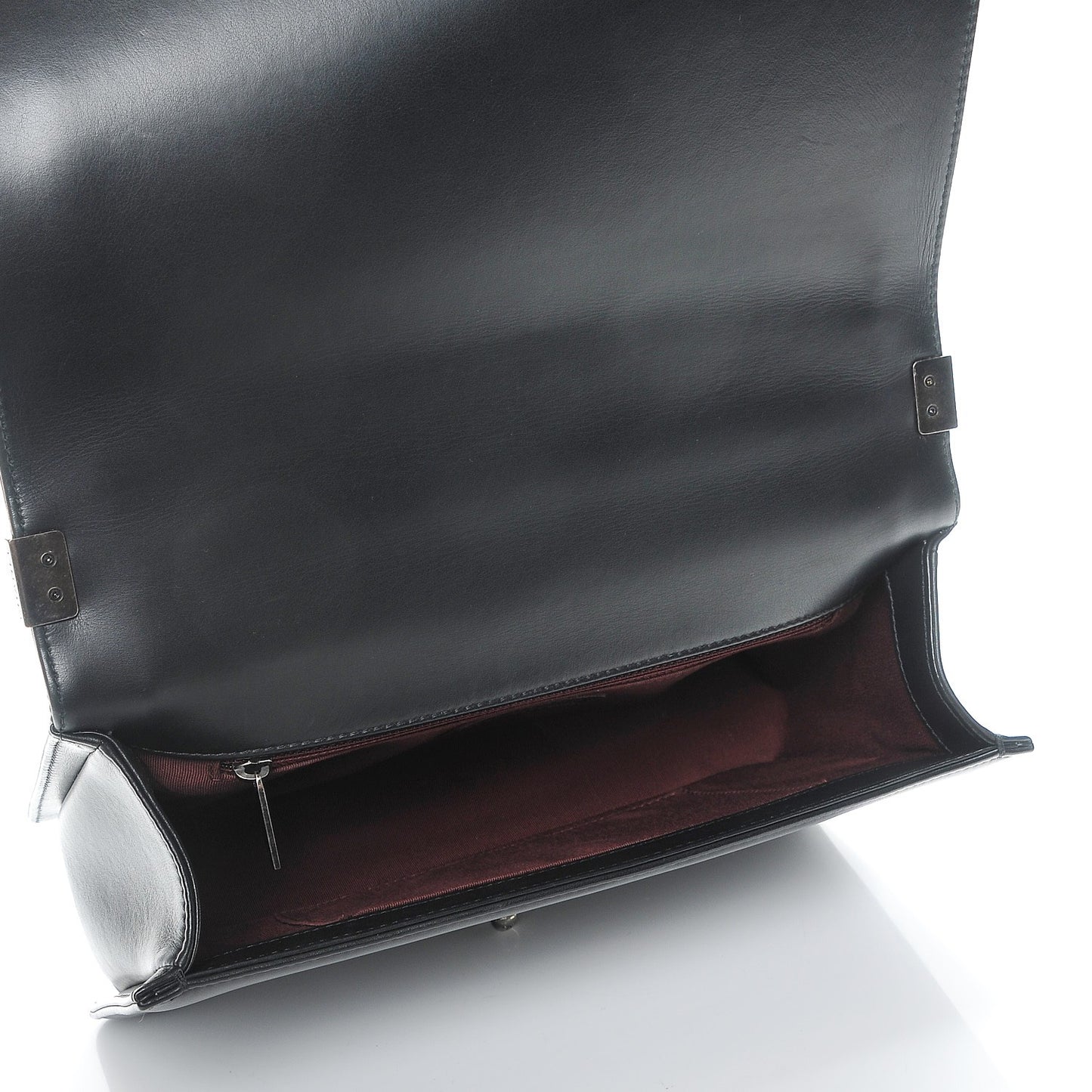 Calfskin Chevron Quilted New Medium Boy Flap Black