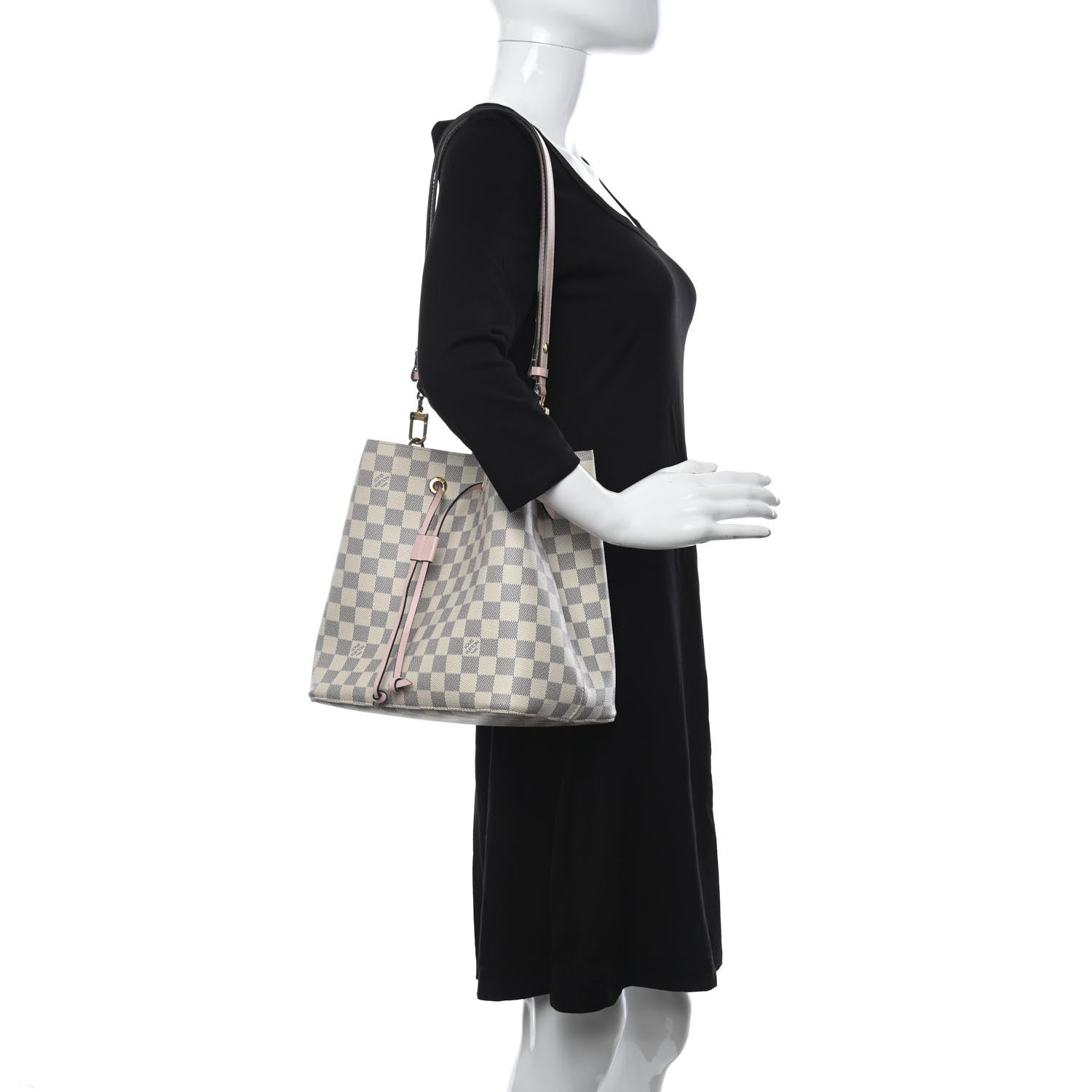 Louis Vuitton Damier Azur Neonoe MM Eau De Rose 2 of 9