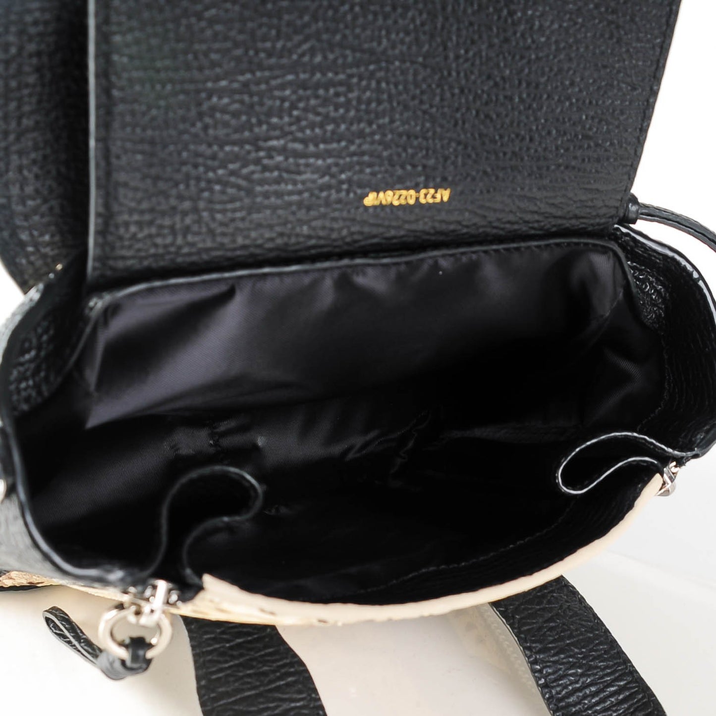 3.1 Textured Calfskin Elaphe Snakeskin Mini Pashli Satchel Natural Black