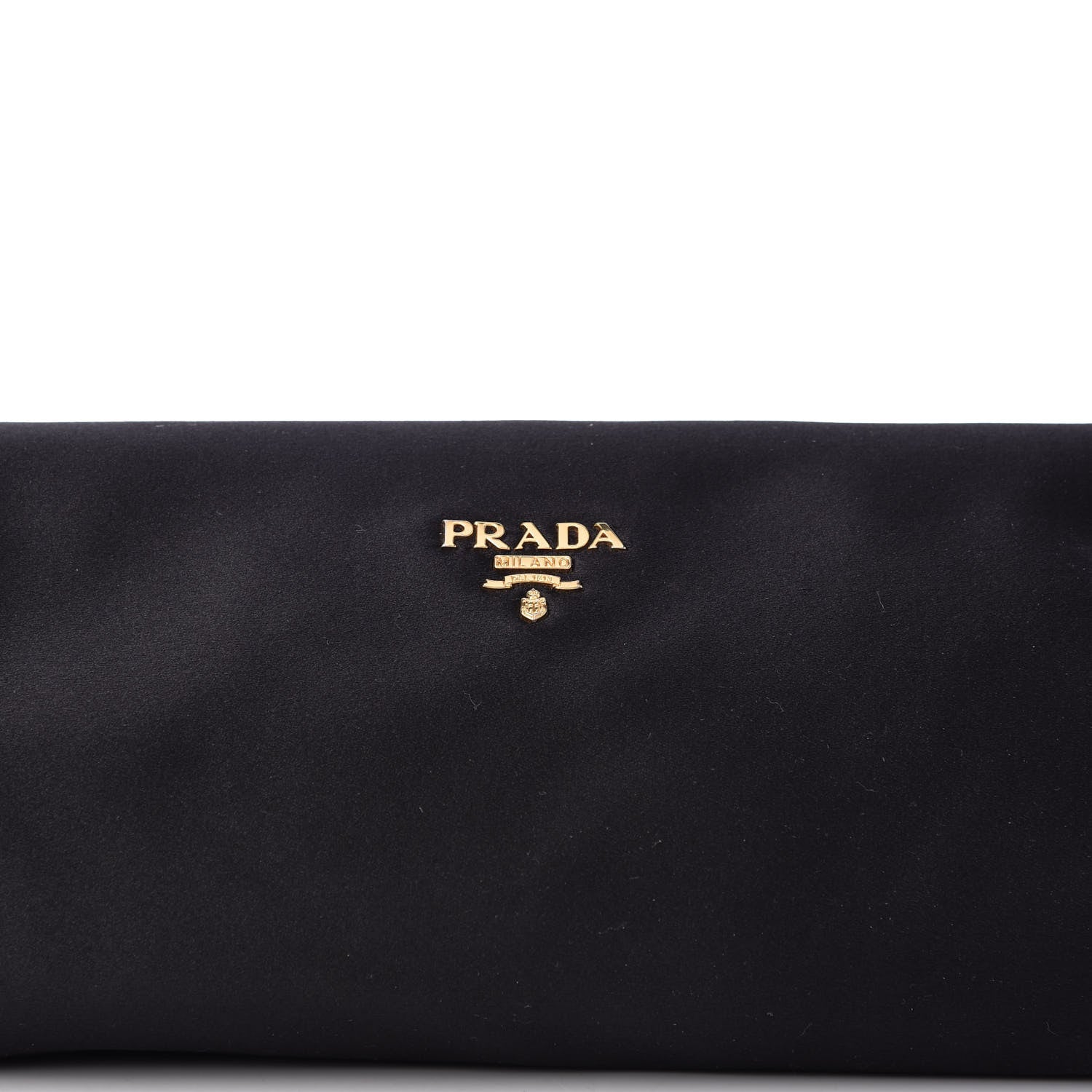Prada Satin Pochette Clutch Black 10 of 10