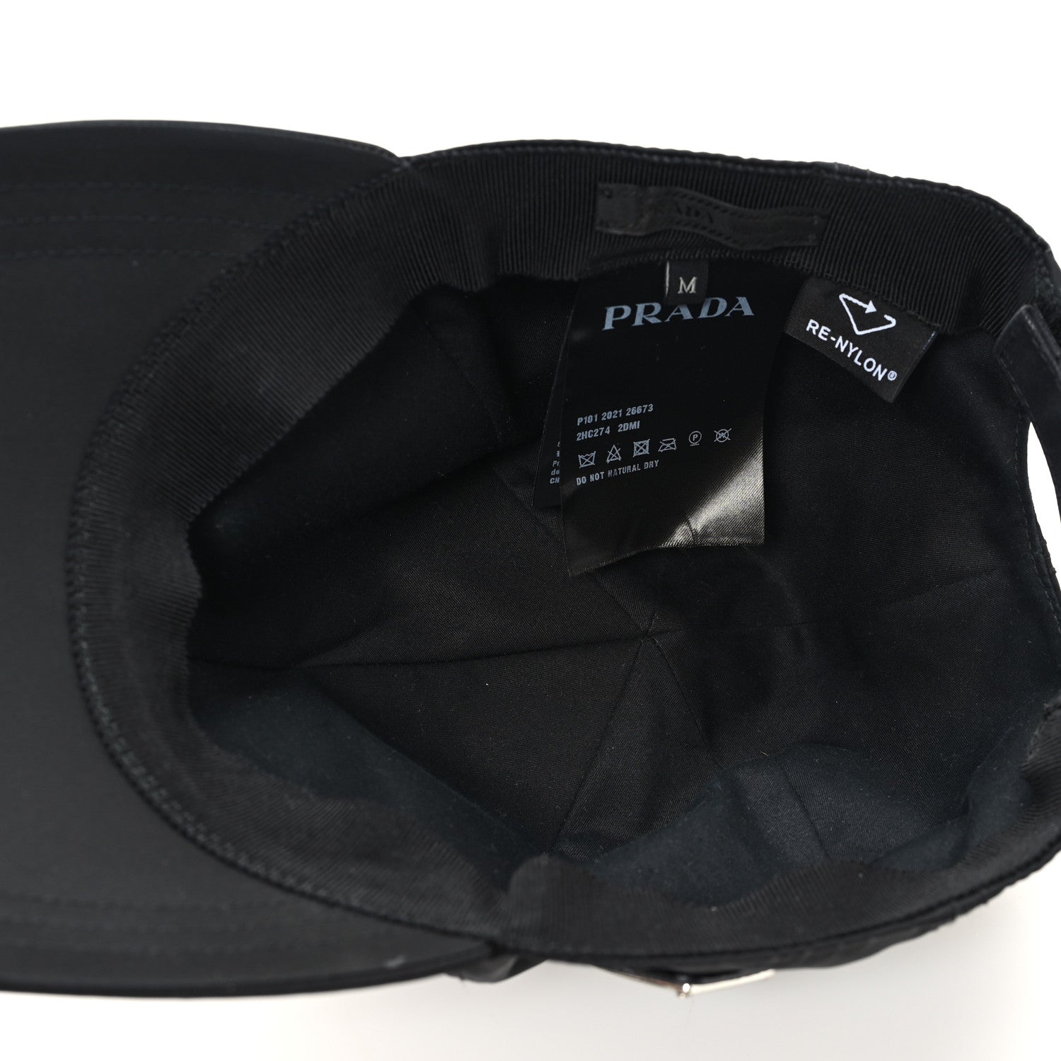 Prada Re-Nylon Womens Baseball Cap M Black 8 of 9