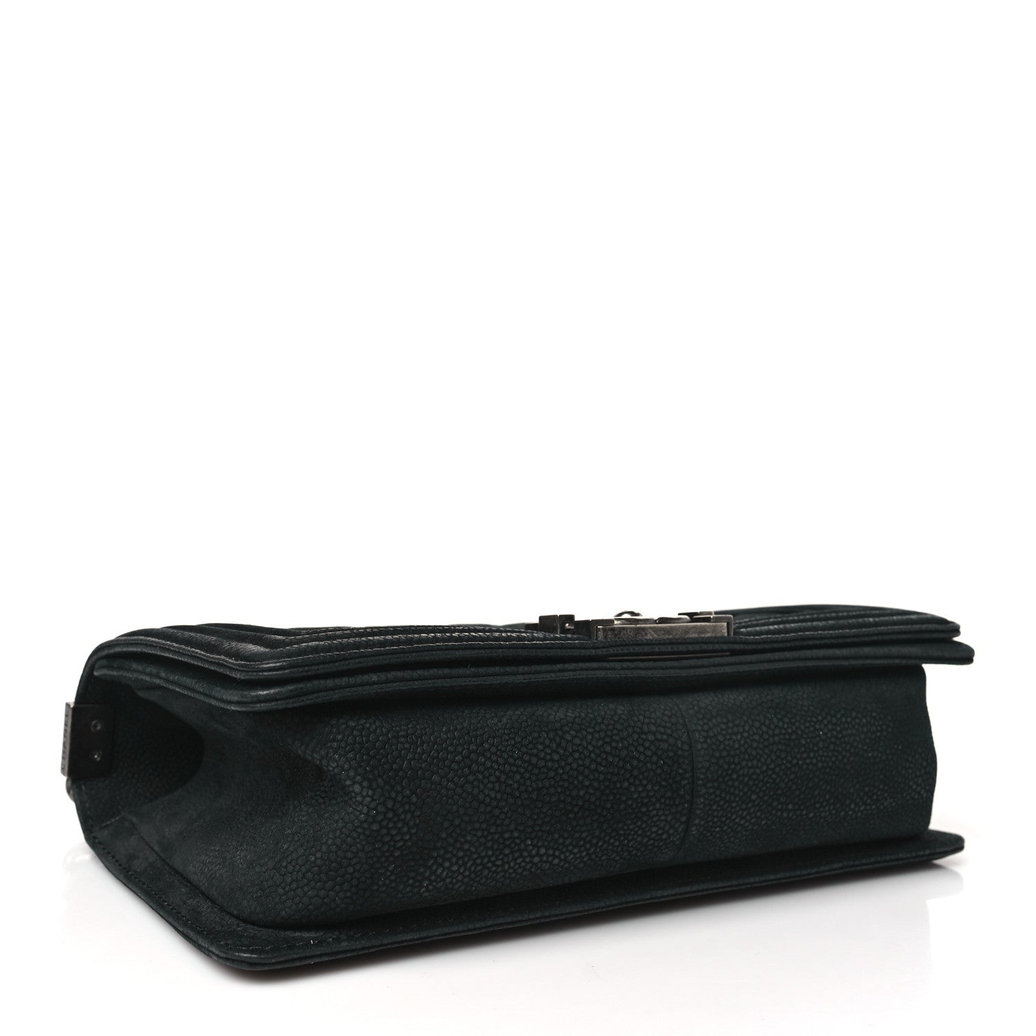 Chanel Bullskin Suede Caviar Quilted Medium Boy Flap Black 4 of 11