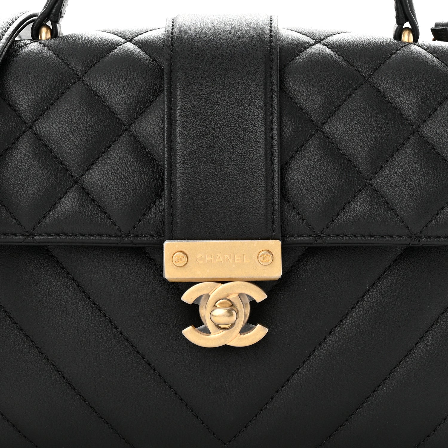 Chanel Calfskin Quilted Chevron In The City Bag Black 8 of 11