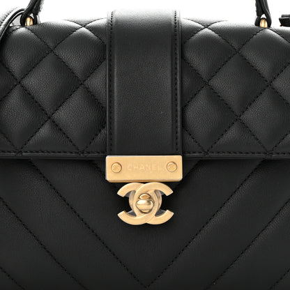 Chanel Calfskin Quilted Chevron In The City Bag Black 8 of 11