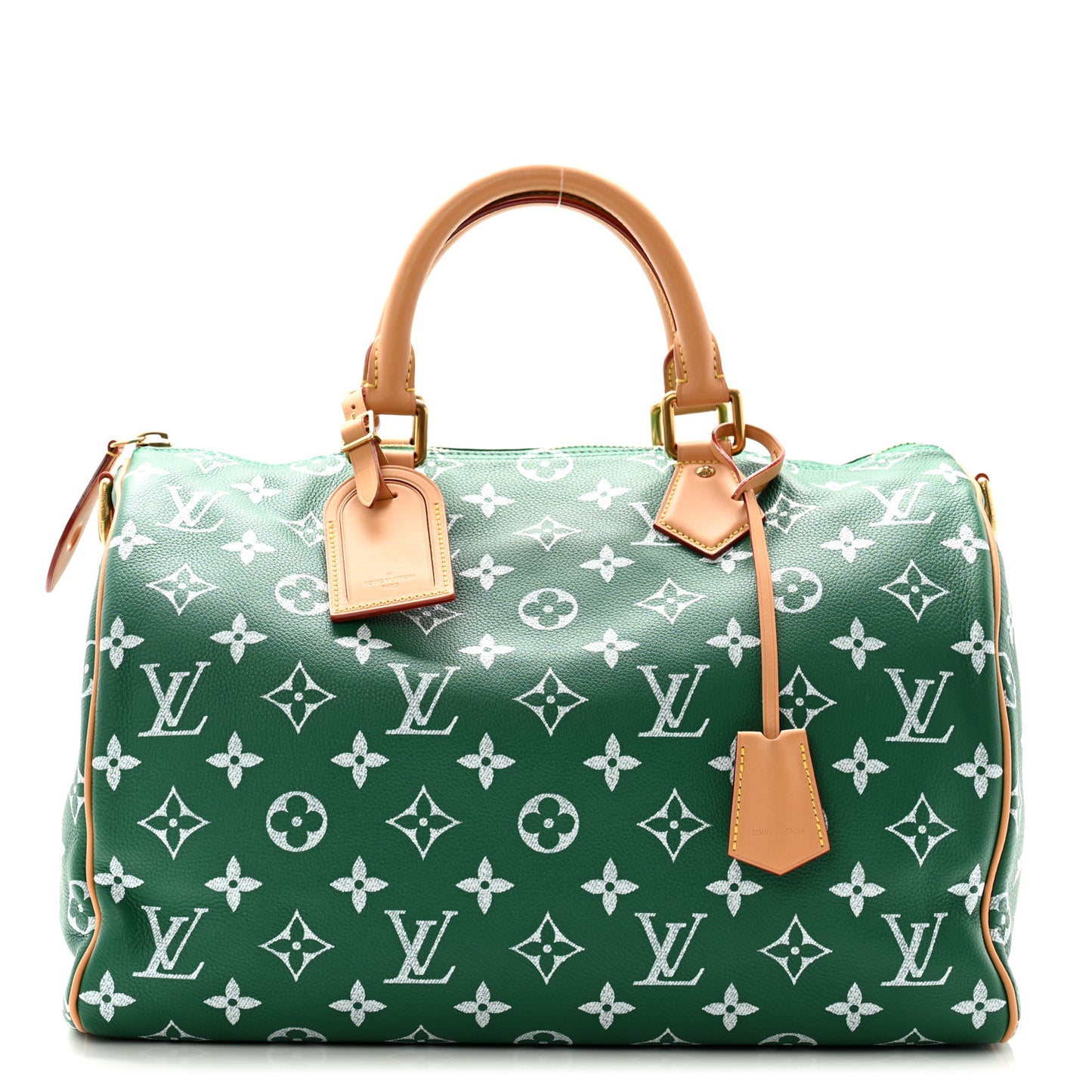 Calfskin Monogram Speedy P9 Bandouliere 40 Green