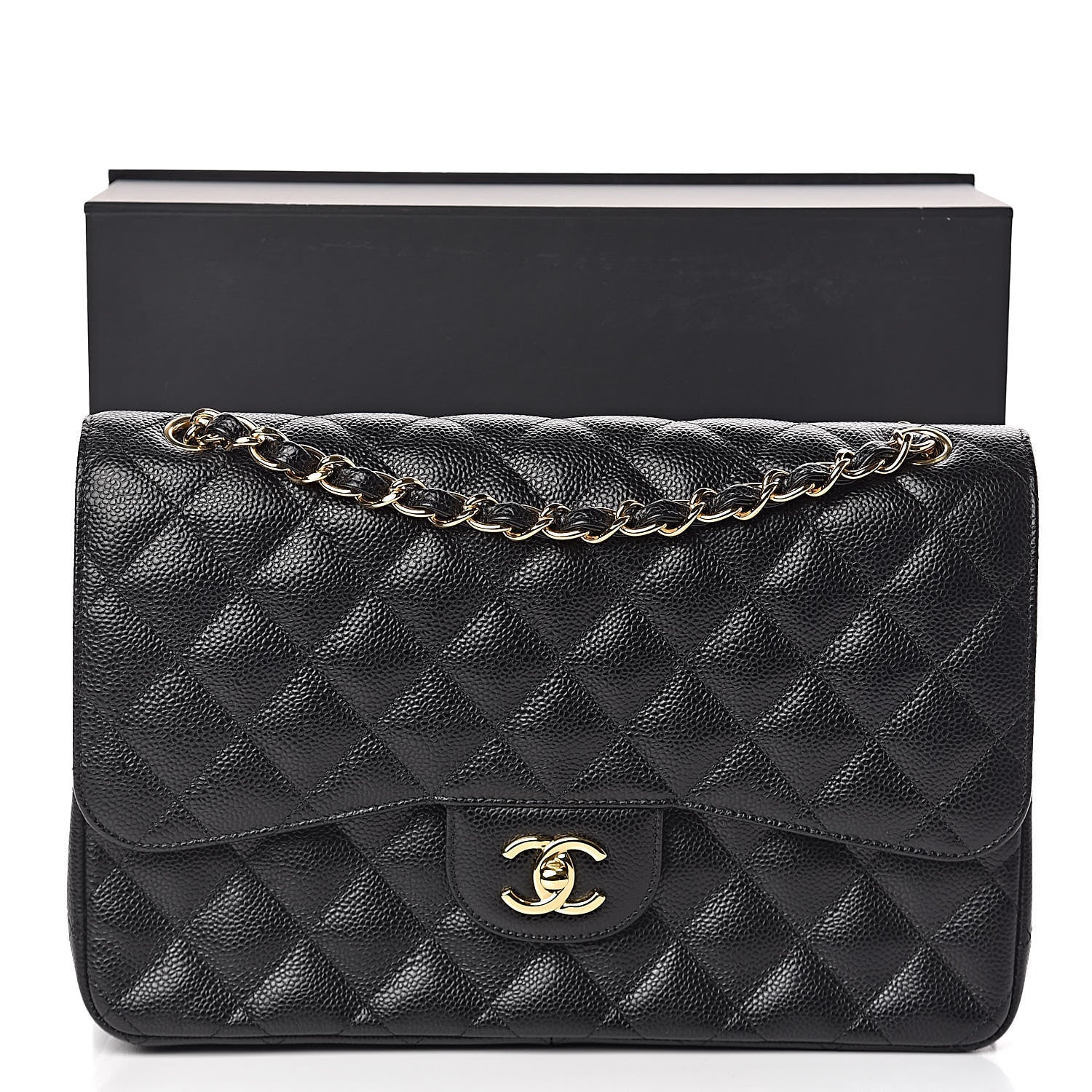Chanel Caviar Quilted Jumbo Double Flap Black 11 of 11