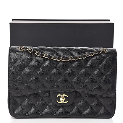 Chanel Caviar Quilted Jumbo Double Flap Black 11 of 11