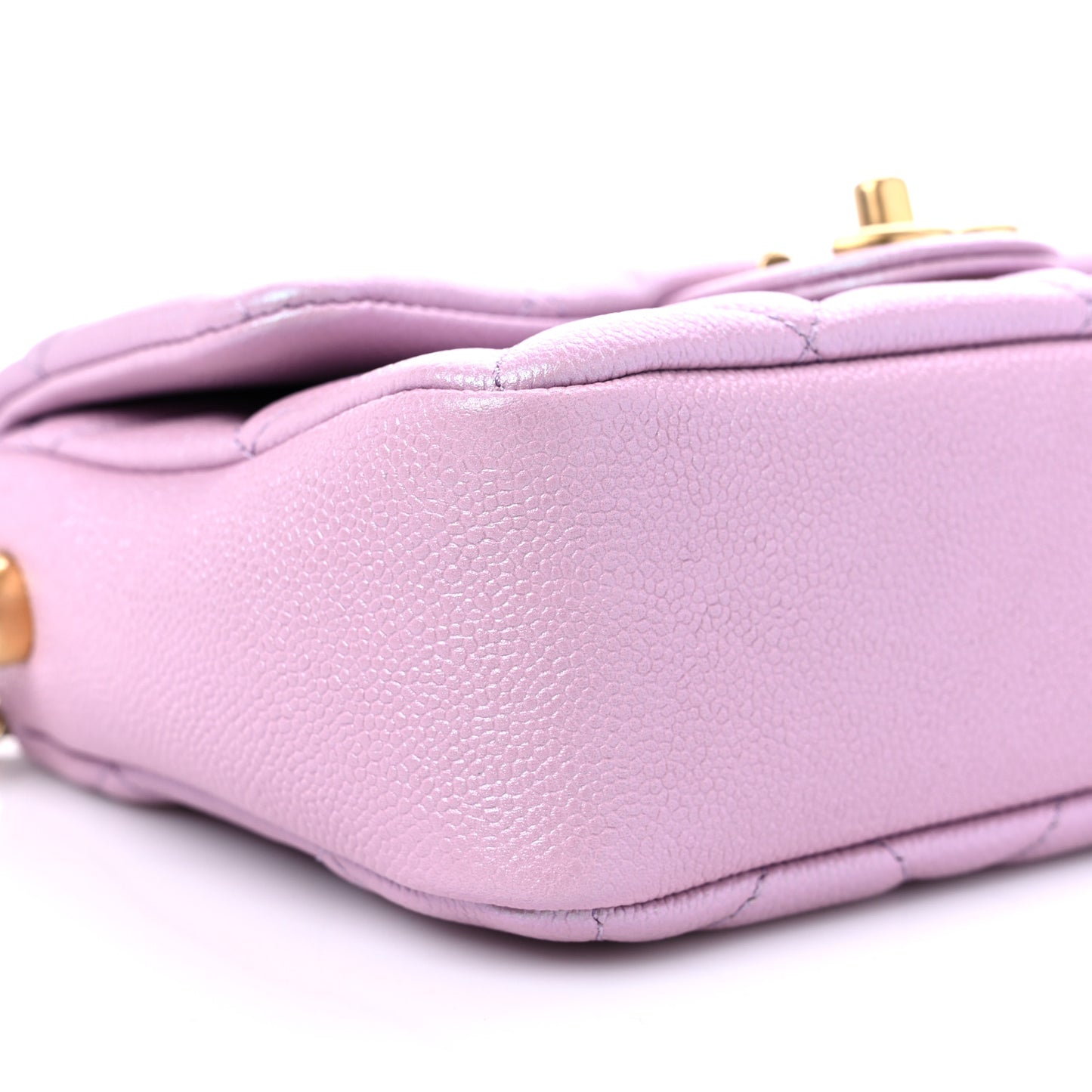Iridescent Caviar Quilted Mini My Perfect Flap Pink