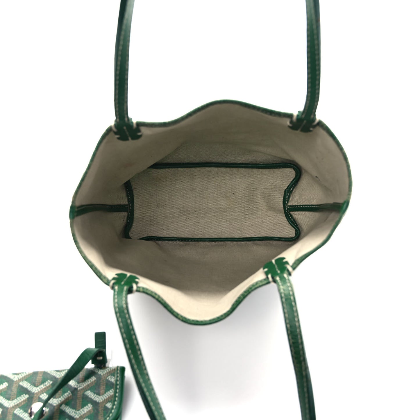 Goyardine Saint Louis Junior Jr PM Tote Green