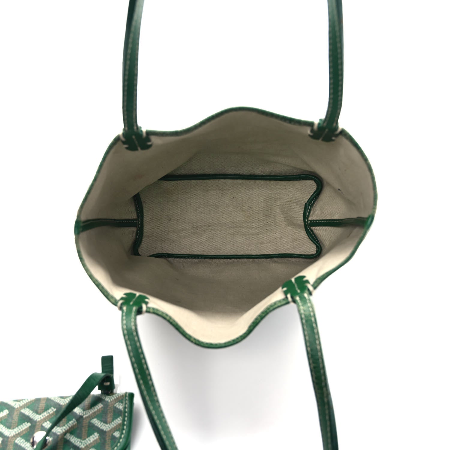Goyard Goyardine Saint Louis Junior Jr PM Tote Green 4 of 11