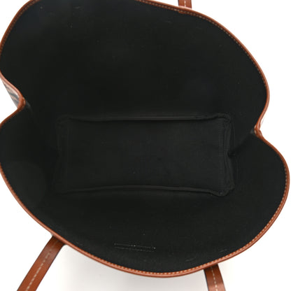 Versace Coated Canvas Calfskin La Greca Signature Shopper Tote Bag Black Caramel 6 of 12