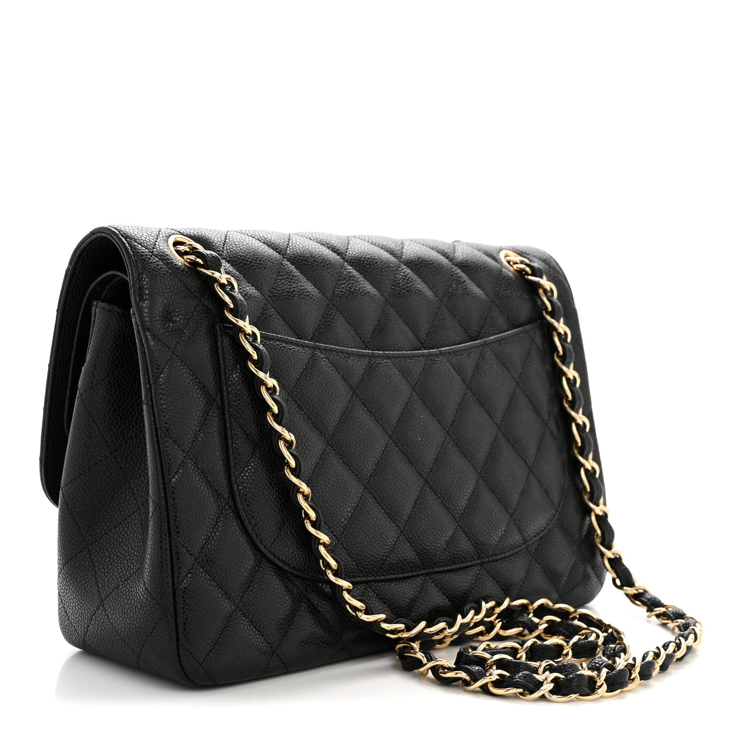 Chanel Caviar Quilted Jumbo Double Flap Black Black 3 of 16