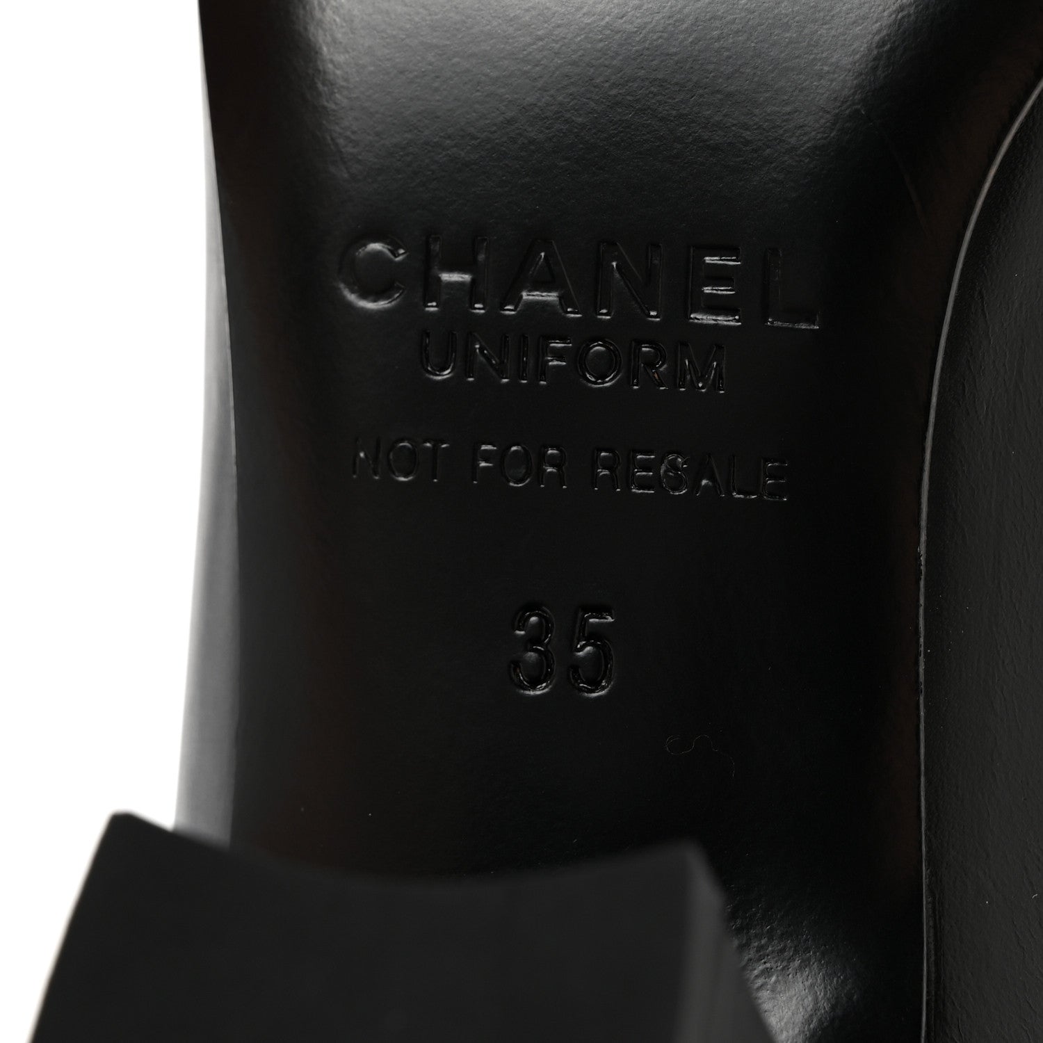 Chanel Lambskin Cap Toe CC Uniform Pumps 35 Black 7 of 11