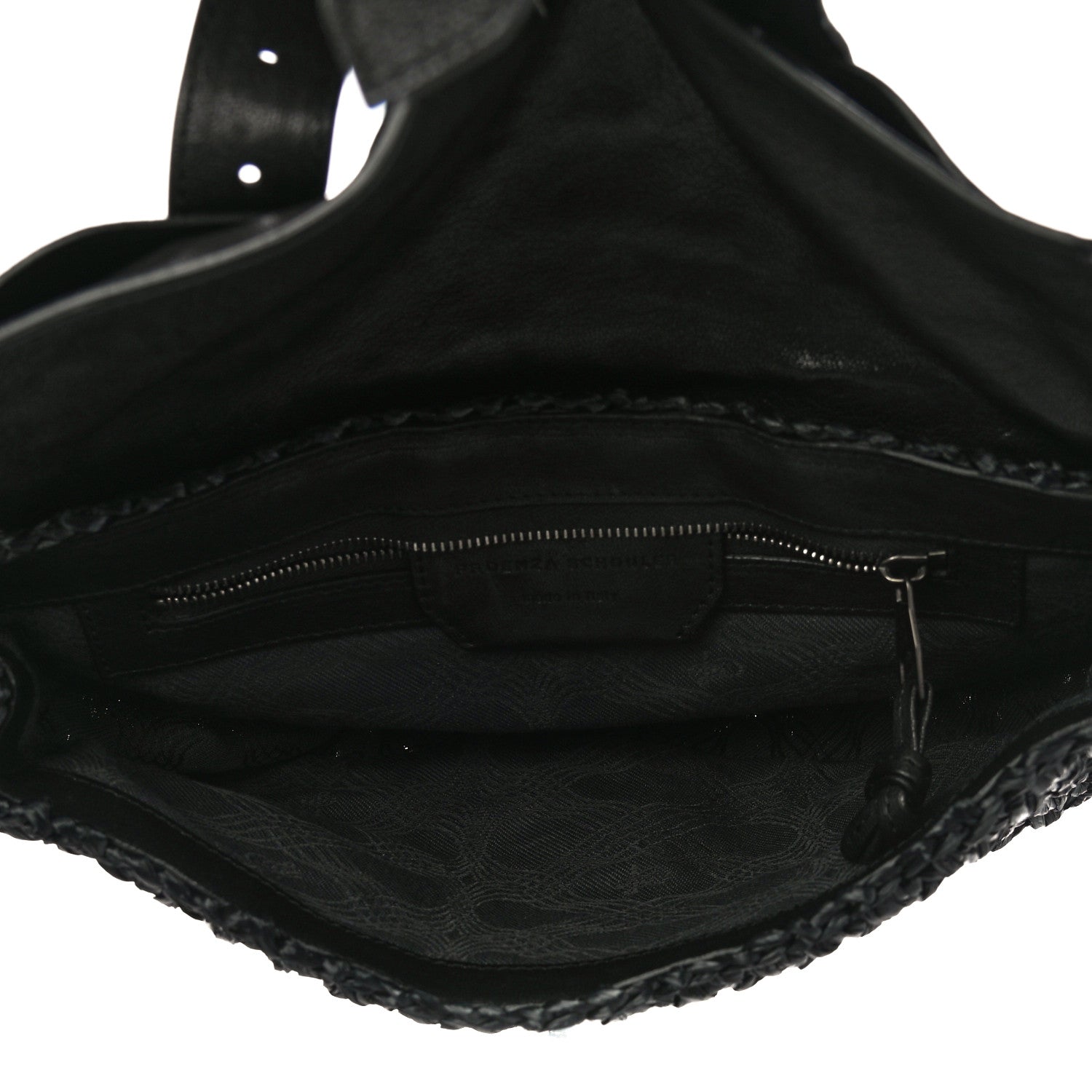 Proenza Schouler Lambskin Raffia PS1 Pochette Clutch Black 5 of 9