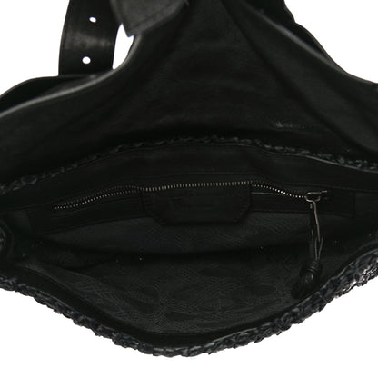 Proenza Schouler Lambskin Raffia PS1 Pochette Clutch Black 5 of 9