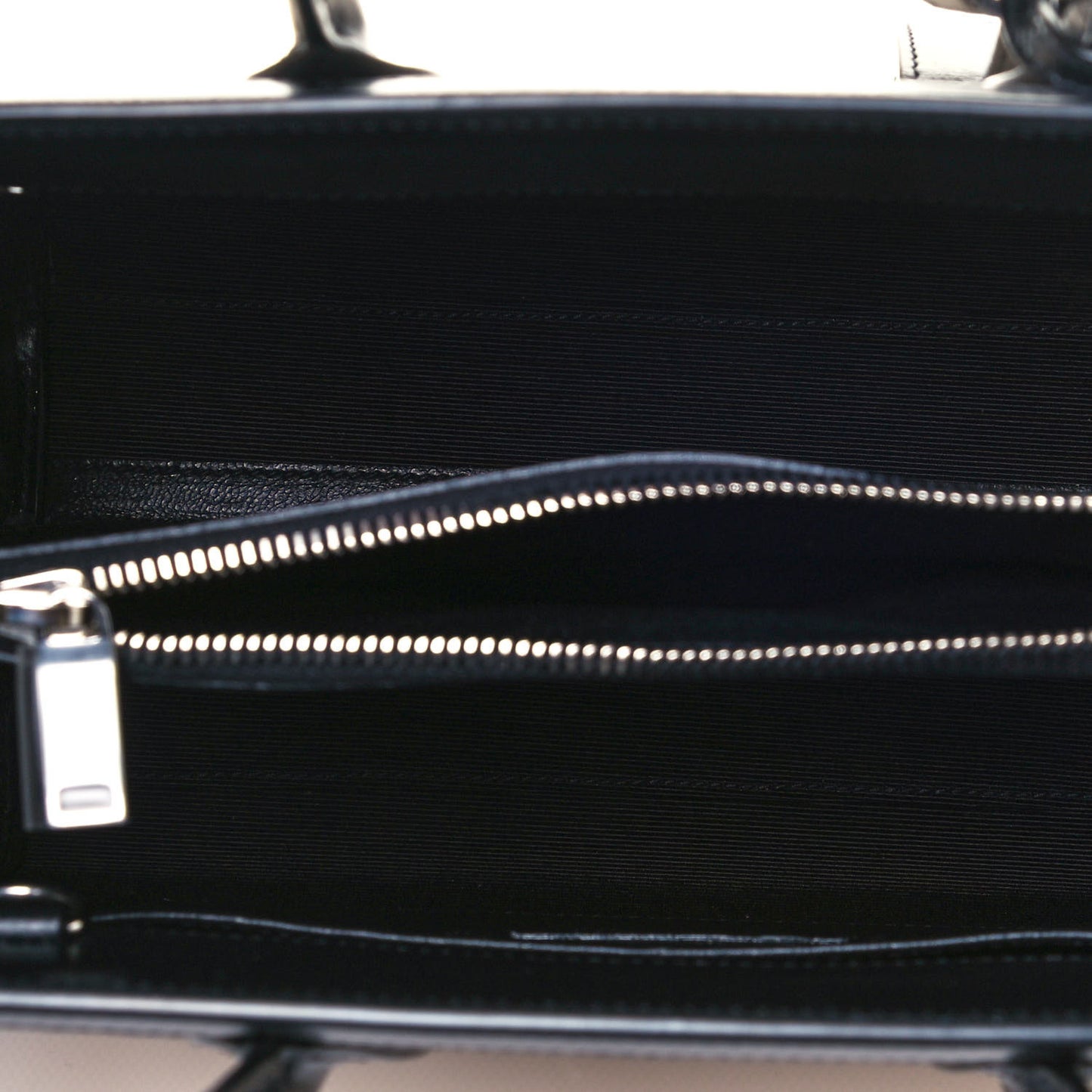 Linen Calfskin Baby Sac De Jour Black