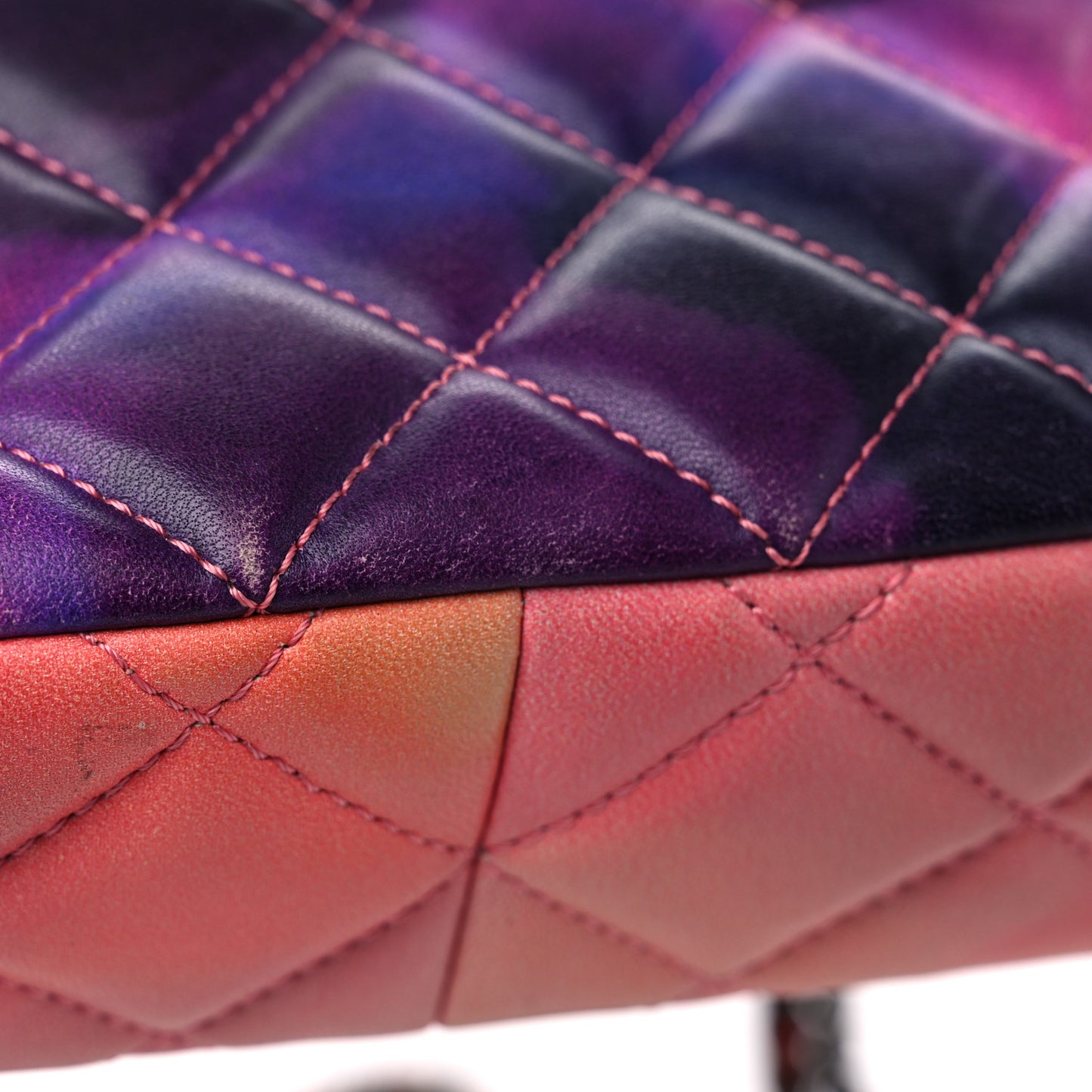 Printed Lambskin Quilted Small Flower Power Flap