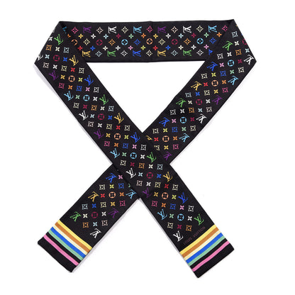 Louis Vuitton Silk Monogram Multicolor Bandeau Black 1 of 3