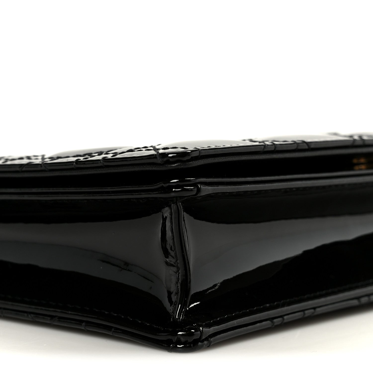 Christian Dior Patent Cannage Lady Dior Convertible Clutch Black 13 of 15