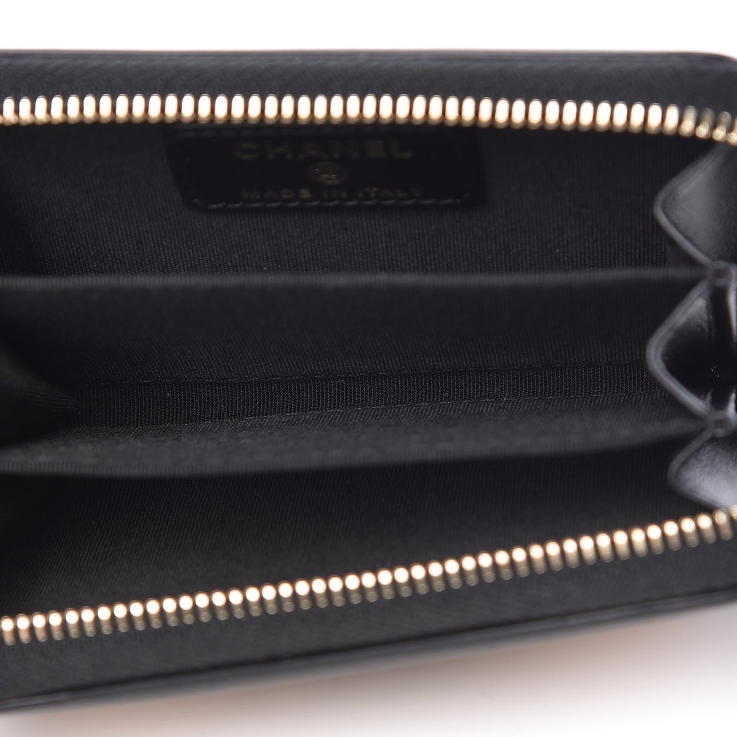 Caviar Quilted Filigree Coin Purse Beige Black
