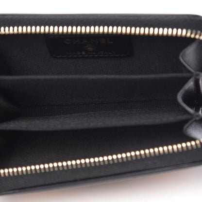 Chanel Caviar Quilted Filigree Coin Purse Beige Black 5 of 9