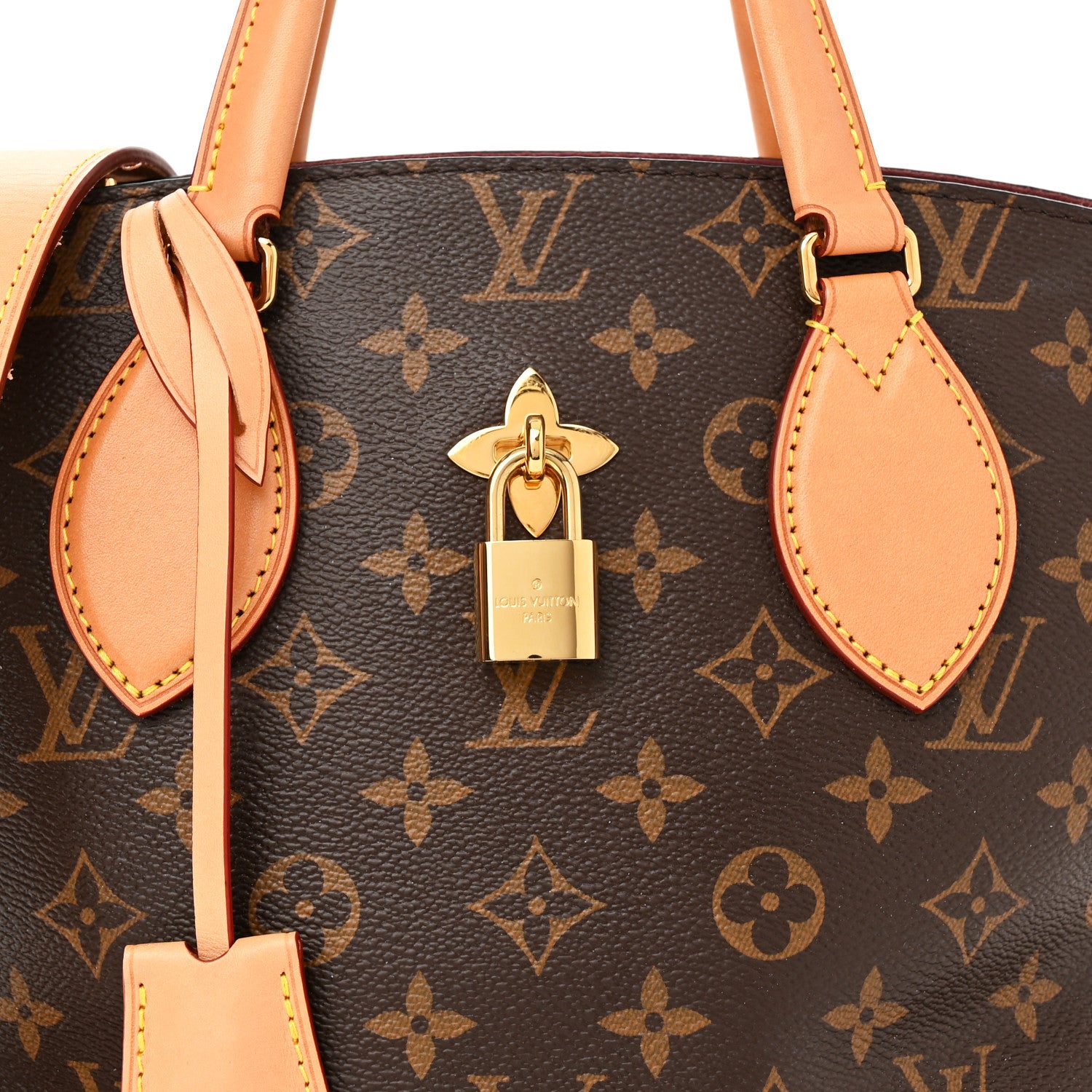 Louis Vuitton Monogram Flower Zipped Tote PM Beige 4 of 10