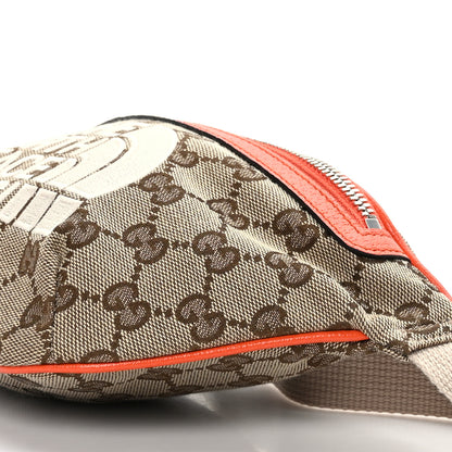 Gucci X THE NORTH FACE Monogram Textured Dollar Calfskin Embroidered Belt Bag Beige Ebony Mystic White Deep Orange 10 of 10