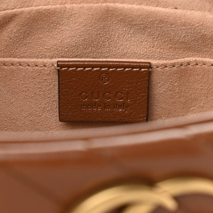 Gucci Glazed Calfskin Matelasse Diagonal Small GG Marmont Chain Shoulder Bag Cuir 6 of 10