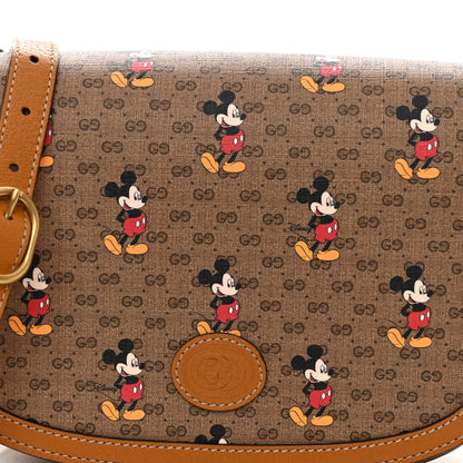 Gucci X DISNEY Mini Vintage GG Supreme Monogram Mickey Mouse Small Flap Messenger Bag Beige Vintage Sun Oil 7 of 10