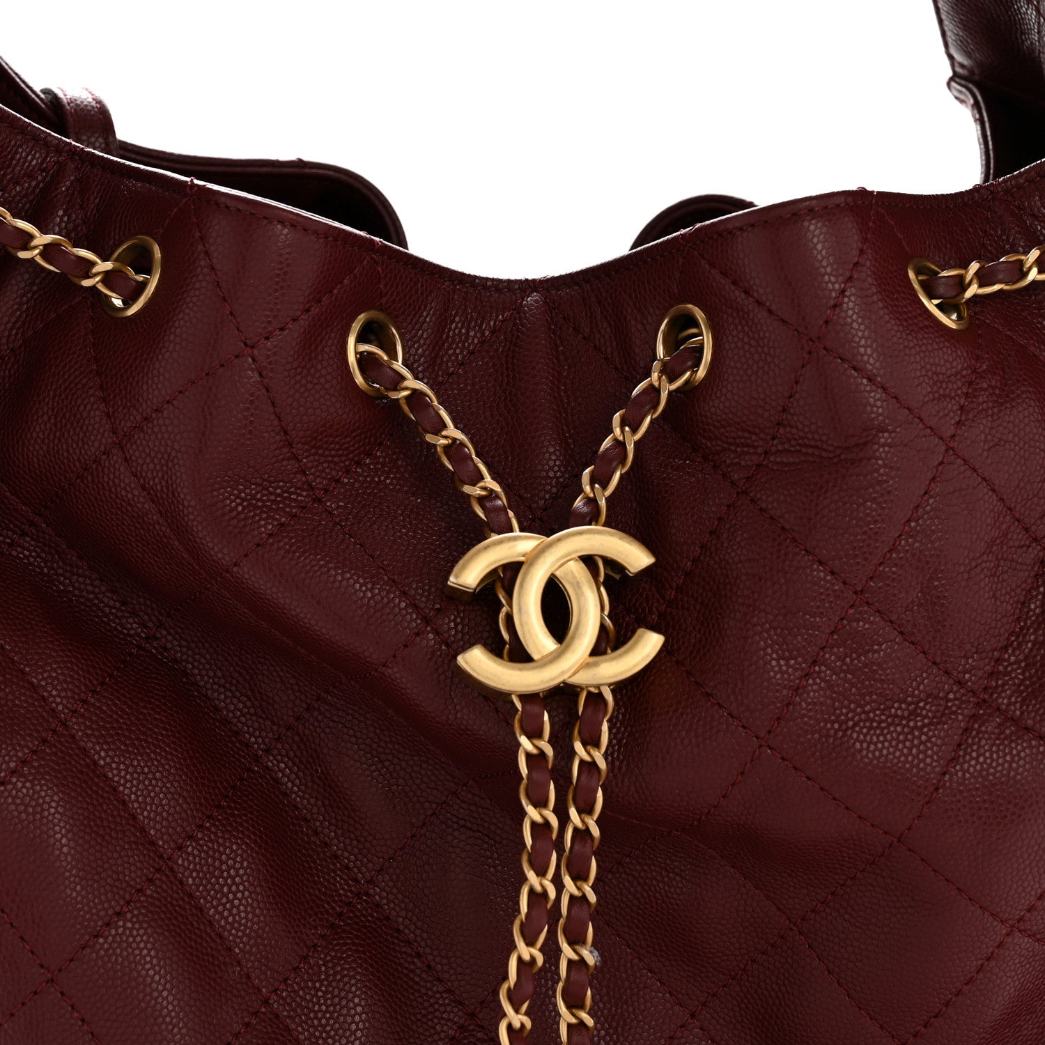 Chanel Caviar Quilted Medium Chanel 25 Handbag Burgundy 9 of 12