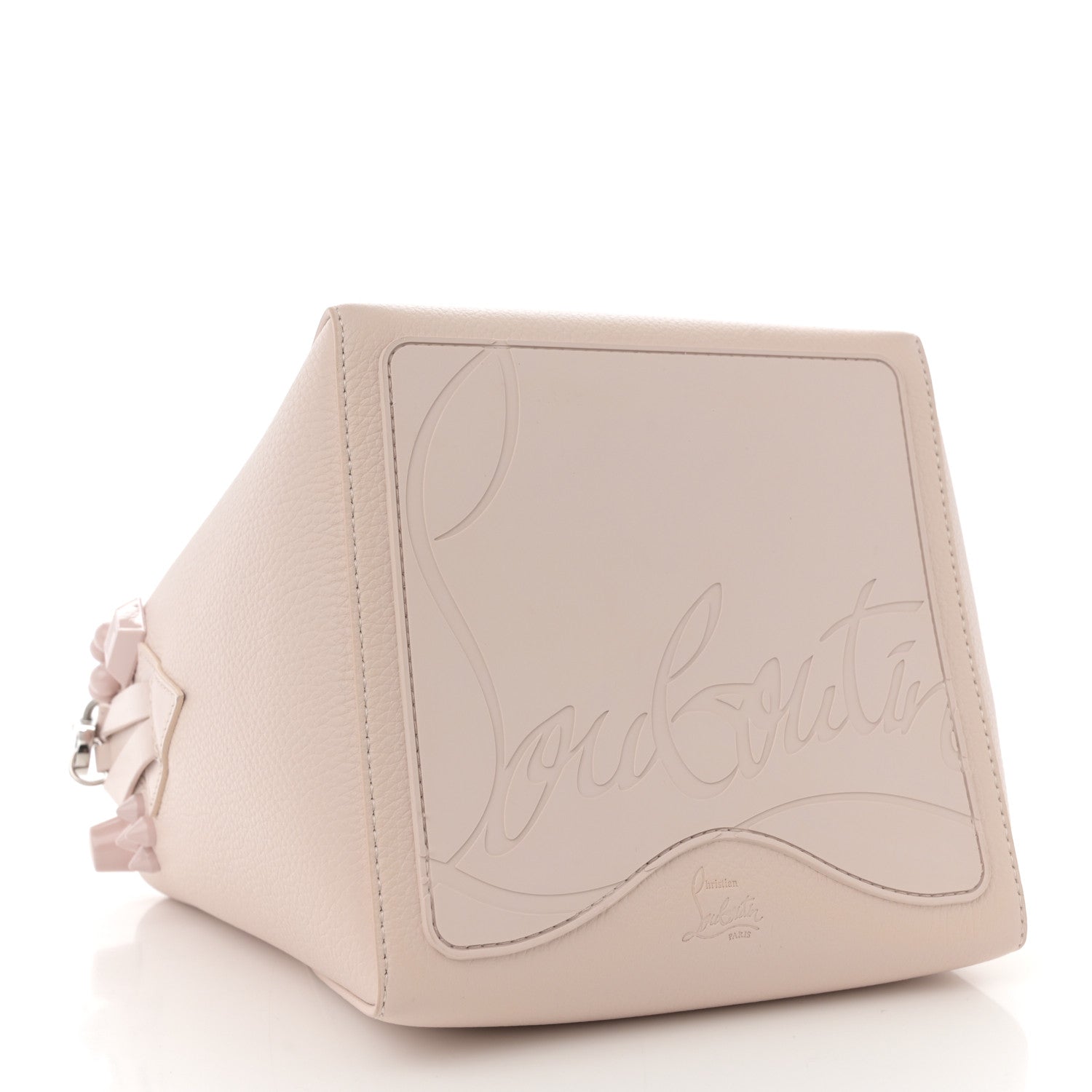 Christian Louboutin Calfskin Spiked Mini Cabachic Mini Bucket Bag Leche 4 of 10