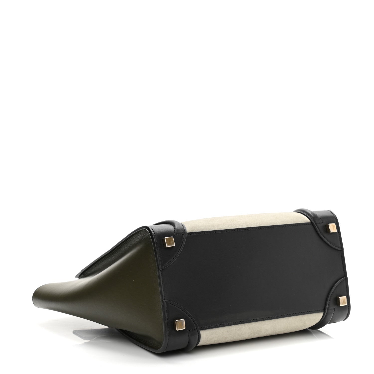 Celine Bullhide Micro Tri-Color Luggage Khaki 3 of 10