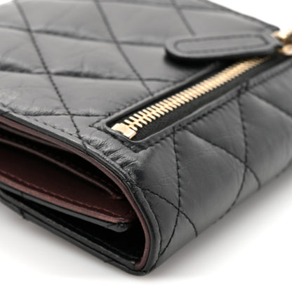 Chanel Aged Calfskin Quilted Reissue Compact Wallet Black 11 of 12