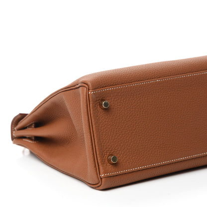 Hermes Togo Kelly Retourne 32 Gold 6 of 12